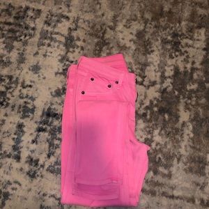 Fluorescent pink rag & bone /jean leggings